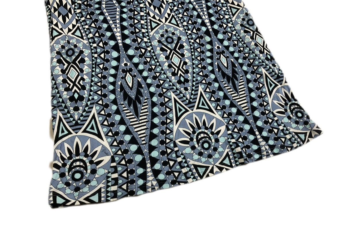Designer × Emilio Pucci 🔥Rare Vintage Emilio Pucci Iconic Dress Abstract Blue Print Size S / US 4 / IT 40 - 4 Thumbnail