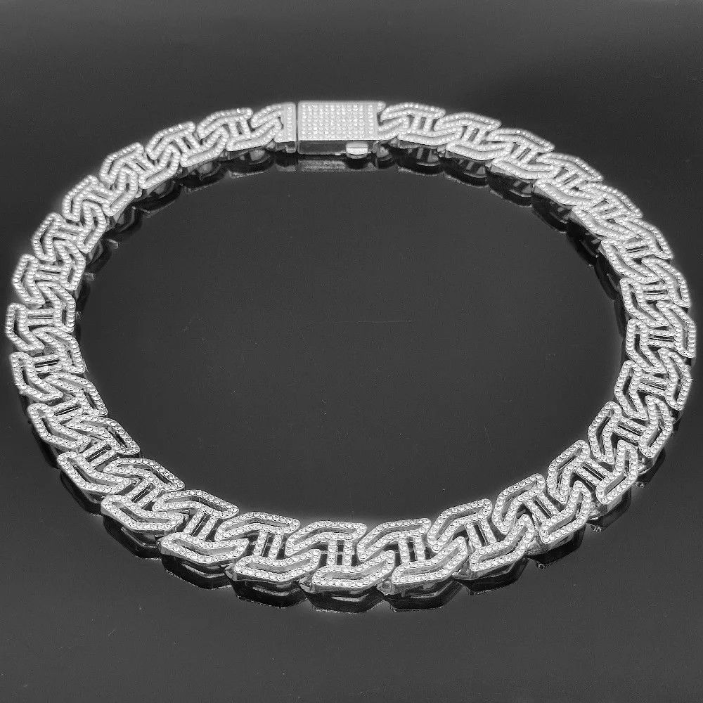 Other 16mm Prong Baguette Curb Chain Iced Cubic Zirconia Bracelet Size ONE SIZE - 3 Thumbnail