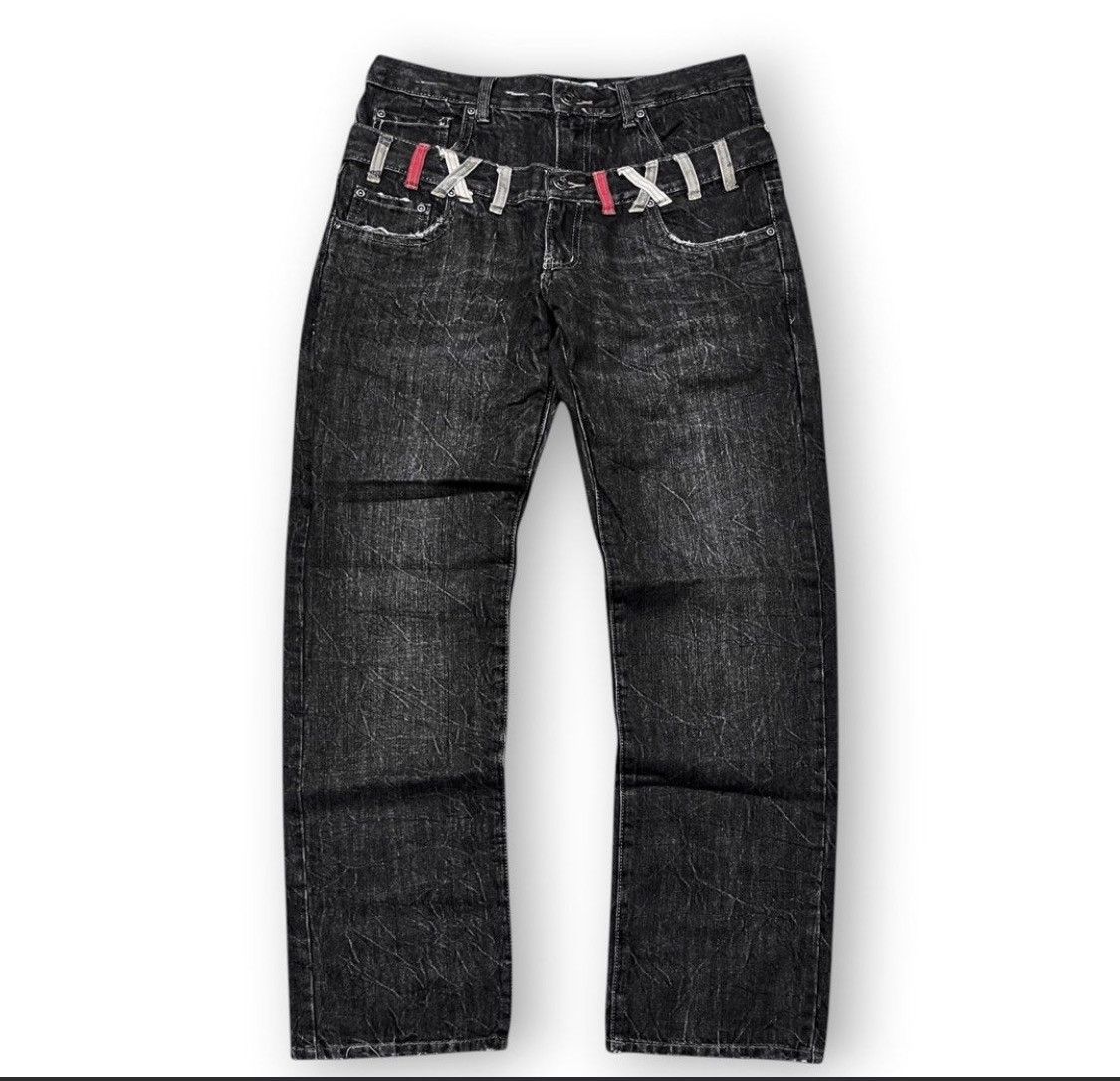 Isamu Katayama Backlash Vtg Y2K jungle storm double waist jeans Size US 29 - 1 Thumbnail