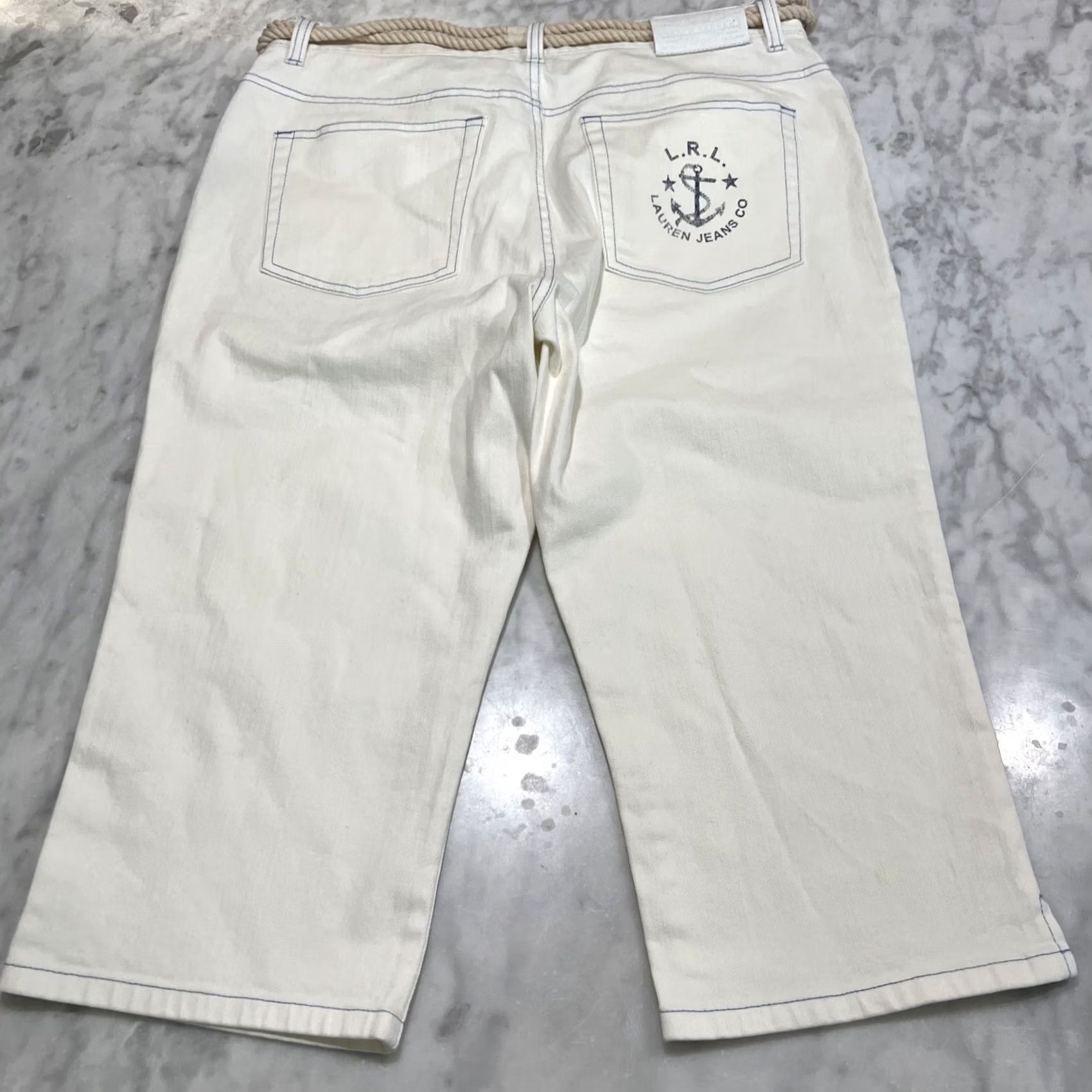Ralph Lauren Ralph Lauren Lauren Jeans Nautical Classic Midcalf Rope Belt White Size 12/P Petites Women Size 34" / US 12 / IT 48 - 4 Thumbnail