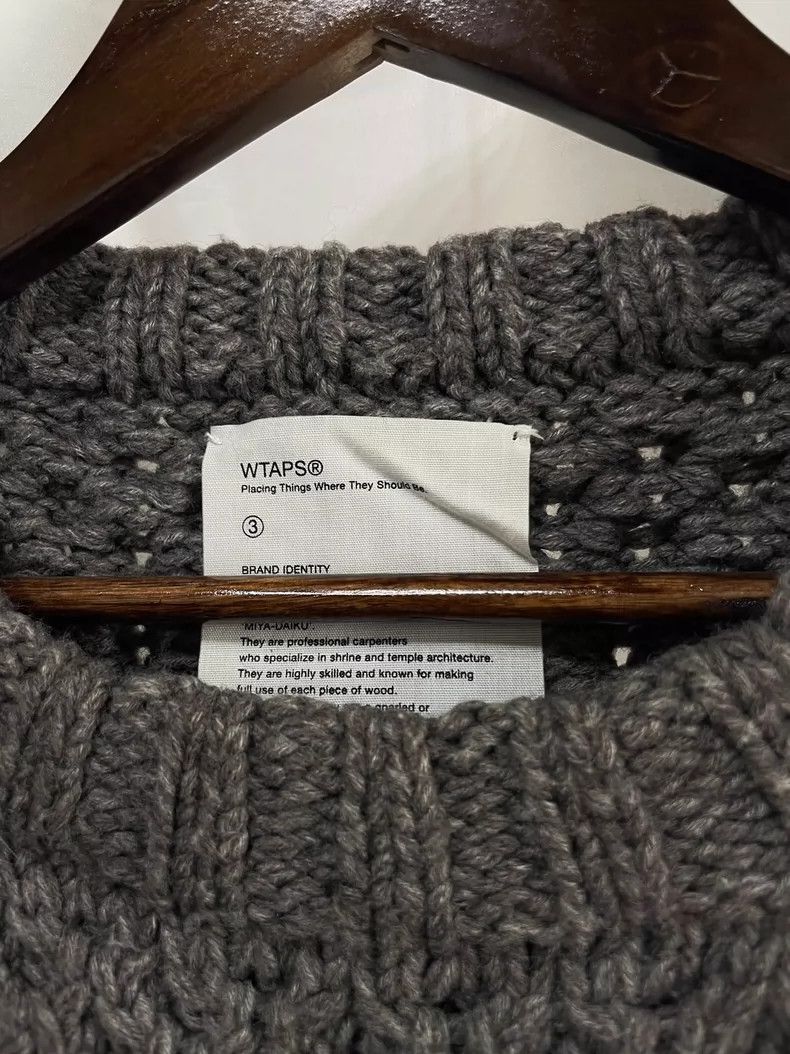 Wtaps wtaps 14aw Medium Heavy Grey Wool Knit Sweater Size US L / EU 52-54 / 3 - 5 Thumbnail