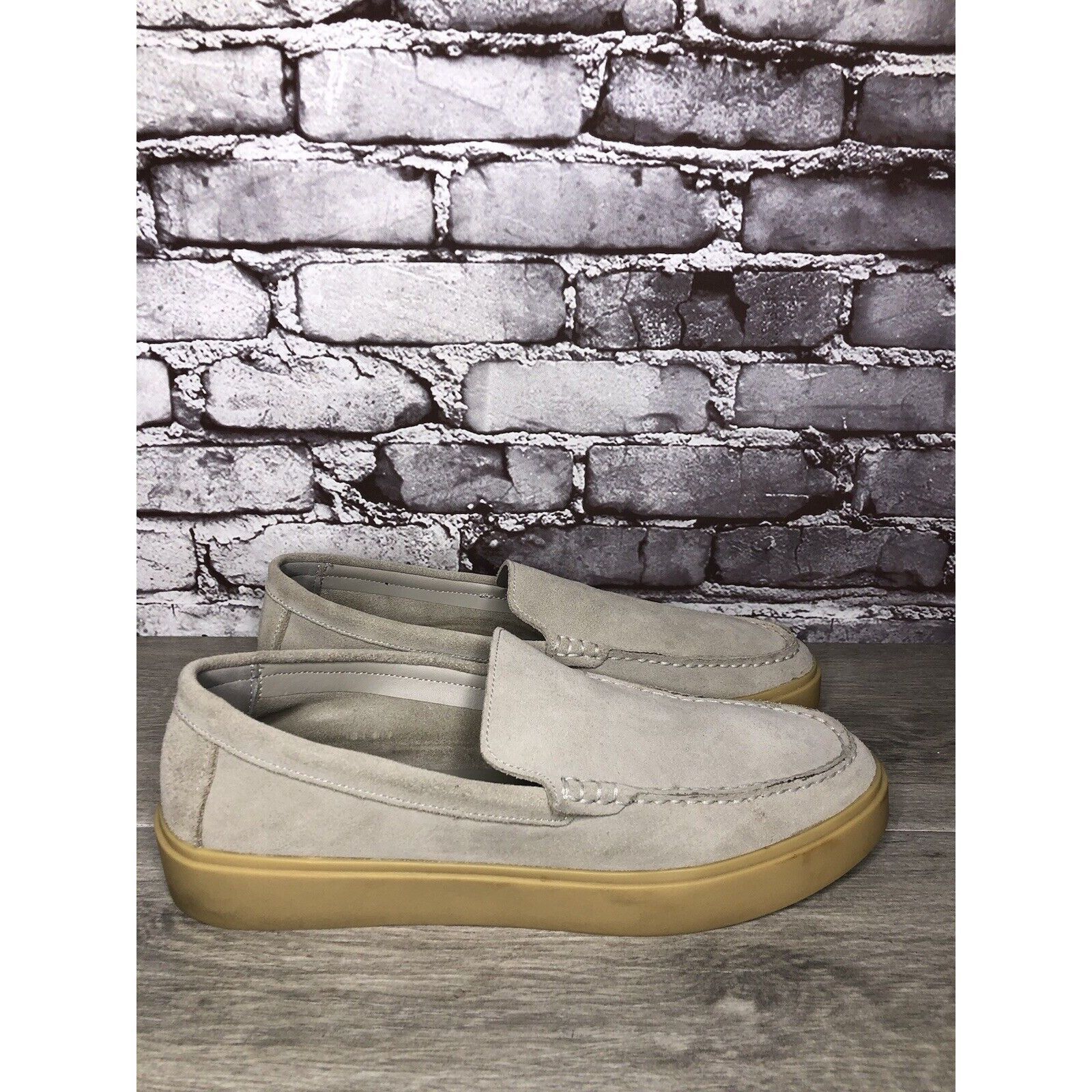 Nordstrom Nordstrom Ortholite NOEZRA-LEA Light Gray Suede Loafers Shoe Size US 11 / EU 44 - 21 Thumbnail