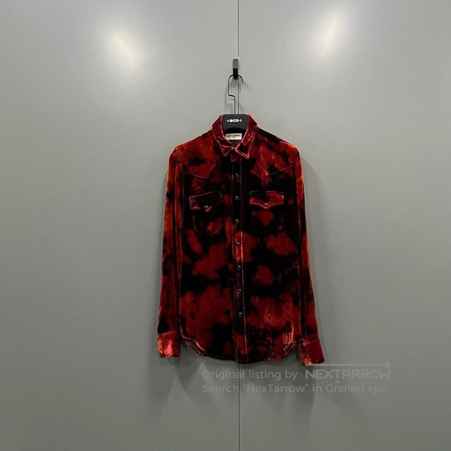 Saint Laurent Paris Saint Laurent Tie-Dye Velvet Shirt. Size US M / EU 48-50 / 2 - 1 Thumbnail