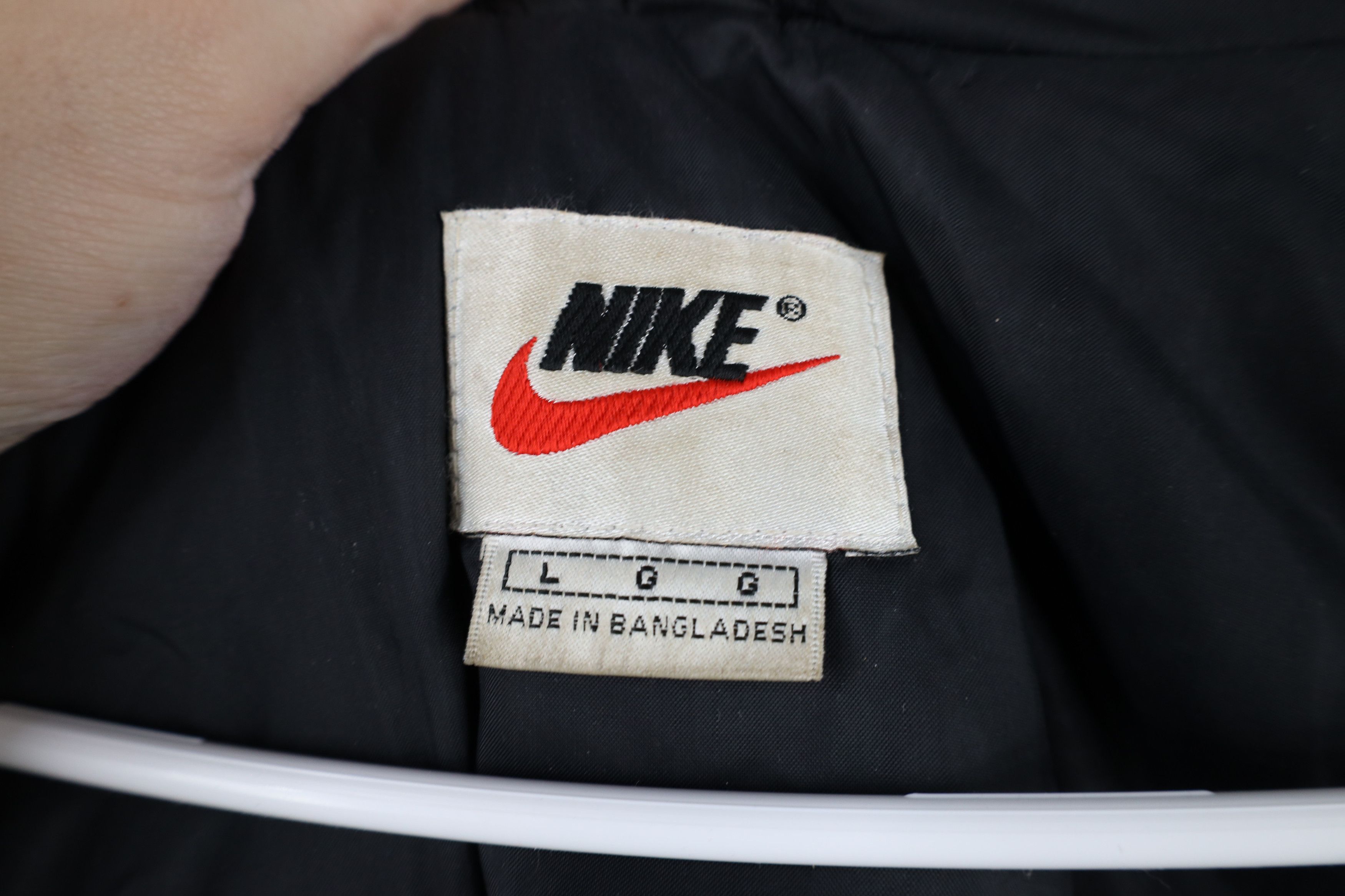 Nike × Vintage Vintage 90s Nike Swoosh Cape Hooded Full Length Parka Jacket Size US L / EU 52-54 / 3 - 10 Thumbnail