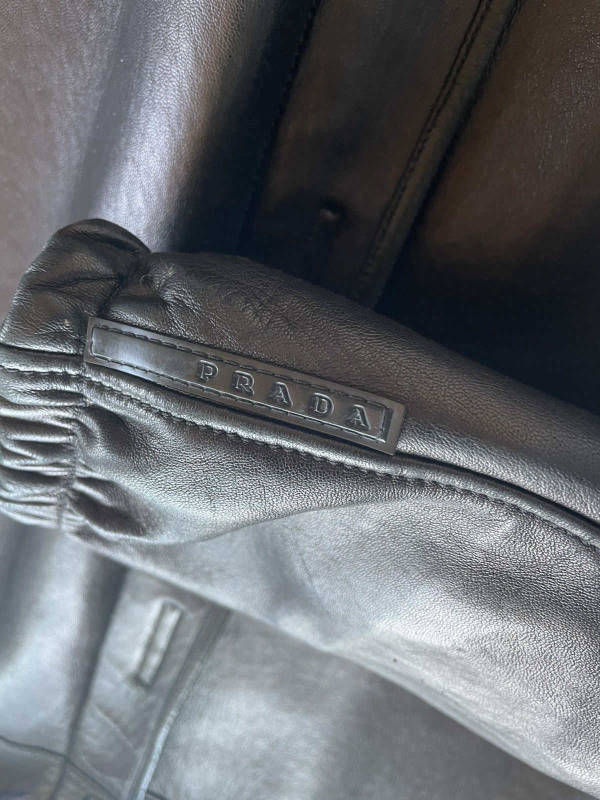 Prada Vintage Prada Japan Hooded Leather Jacket Size US M / EU 48-50 / 2 - 3 Thumbnail