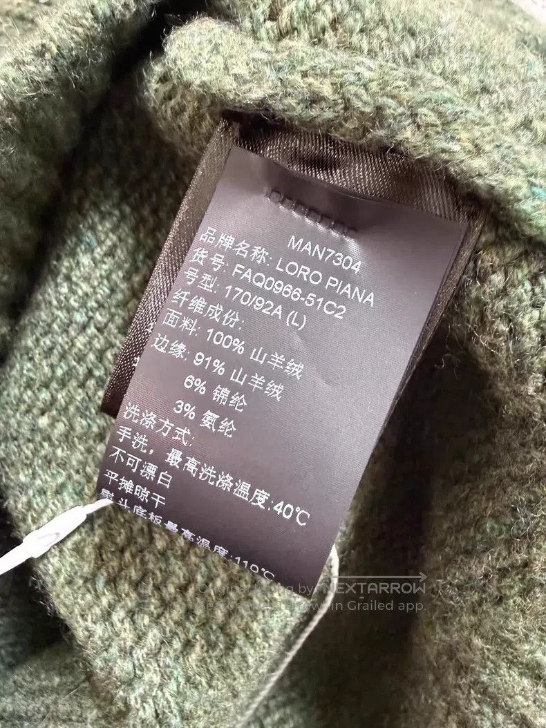Loro Piana Loro Piana Moss Green Long Sleeve Cashmere Knit Sweater Size L / US 10 / IT 46 - 5 Thumbnail