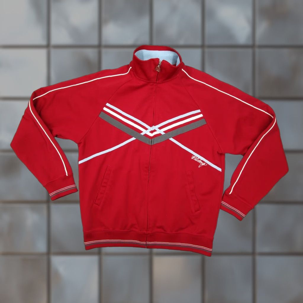Billabong BILLABONG Jacket Men L Red Full Zip Track Embroidered Logo - Cotton / Polyester Blend - Windbreaker - 90s Beach City Sports - Mens Size US L / EU 52-54 / 3 - 1 Thumbnail