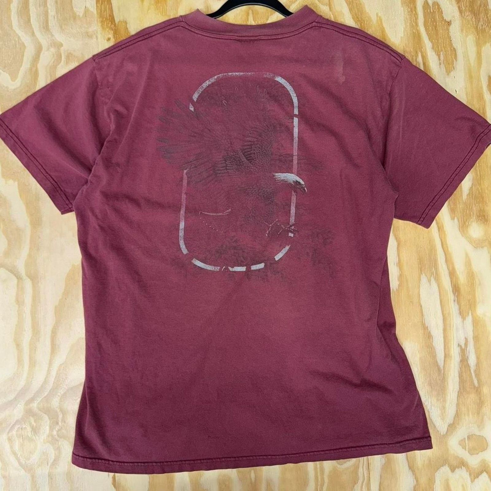 Tultex Vintage 1990s eagle faded distressed t-shirt Size US XL / EU 56 / 4 - 3 Thumbnail