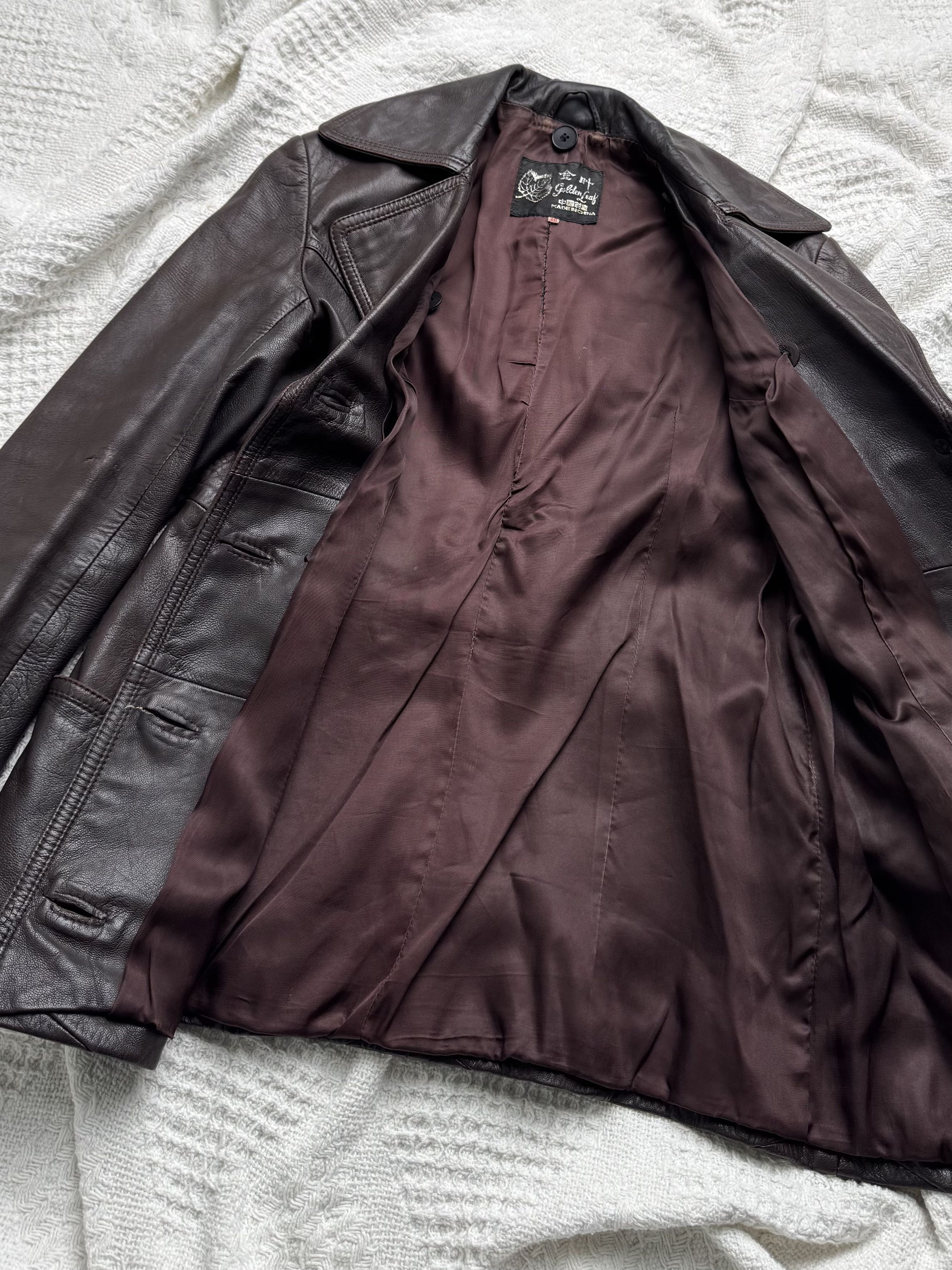 Vintage Vintage Genuine Leather Jacket Button Front Tailored Classic Size L / US 10 / IT 46 - 7 Thumbnail
