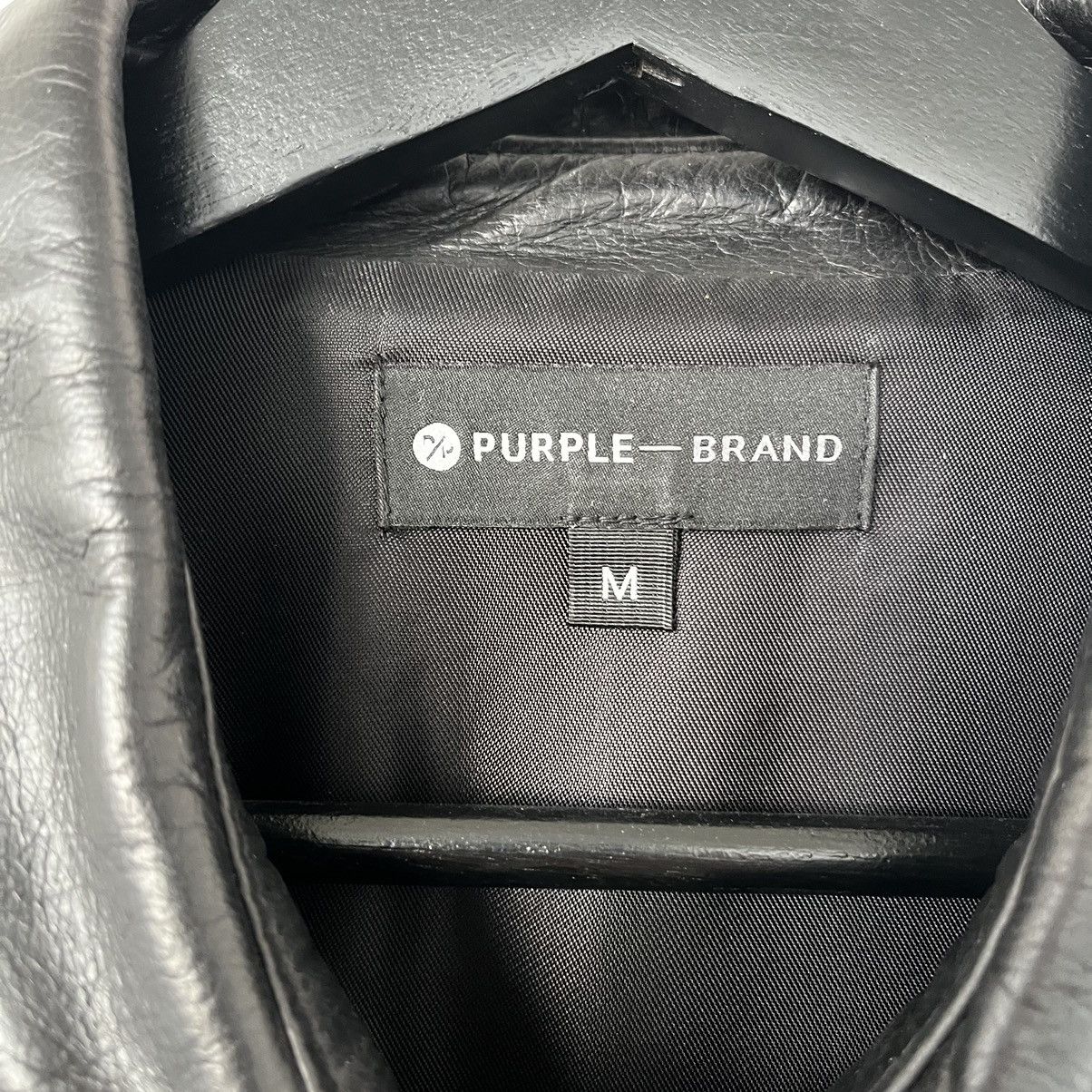 Purple Brand Purple Leather Long Shirt Jacket Shacket M Size US M / EU 48-50 / 2 - 7 Thumbnail