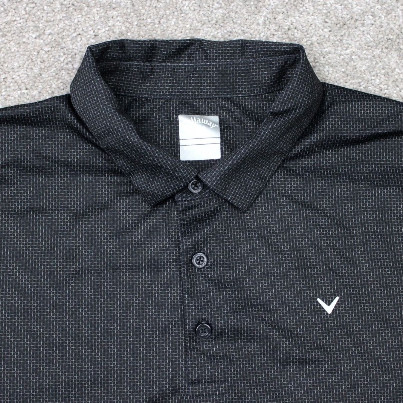 Callaway Callaway Polo Shirt Mens 2XL Black Geometric Opti-Dri Short Sleeve Polo Shirt Size US XXL / EU 58 / 5 - 4 Thumbnail