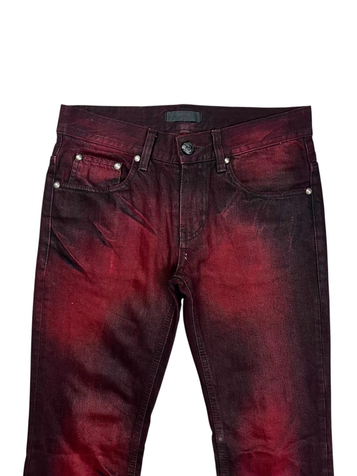 14th Addiction 2000s Midas - Red Blood Flared Denim Size US 29 - 5 Thumbnail