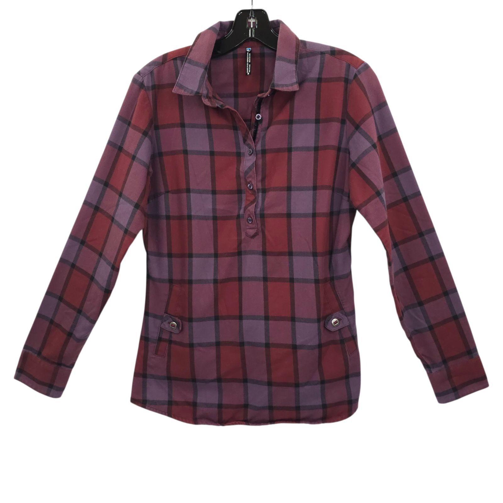 Kuhl Kuhl Plaid Pullover Button Shirt Women S Burgundy Purple Size S / US 4 / IT 40 - 1 Thumbnail