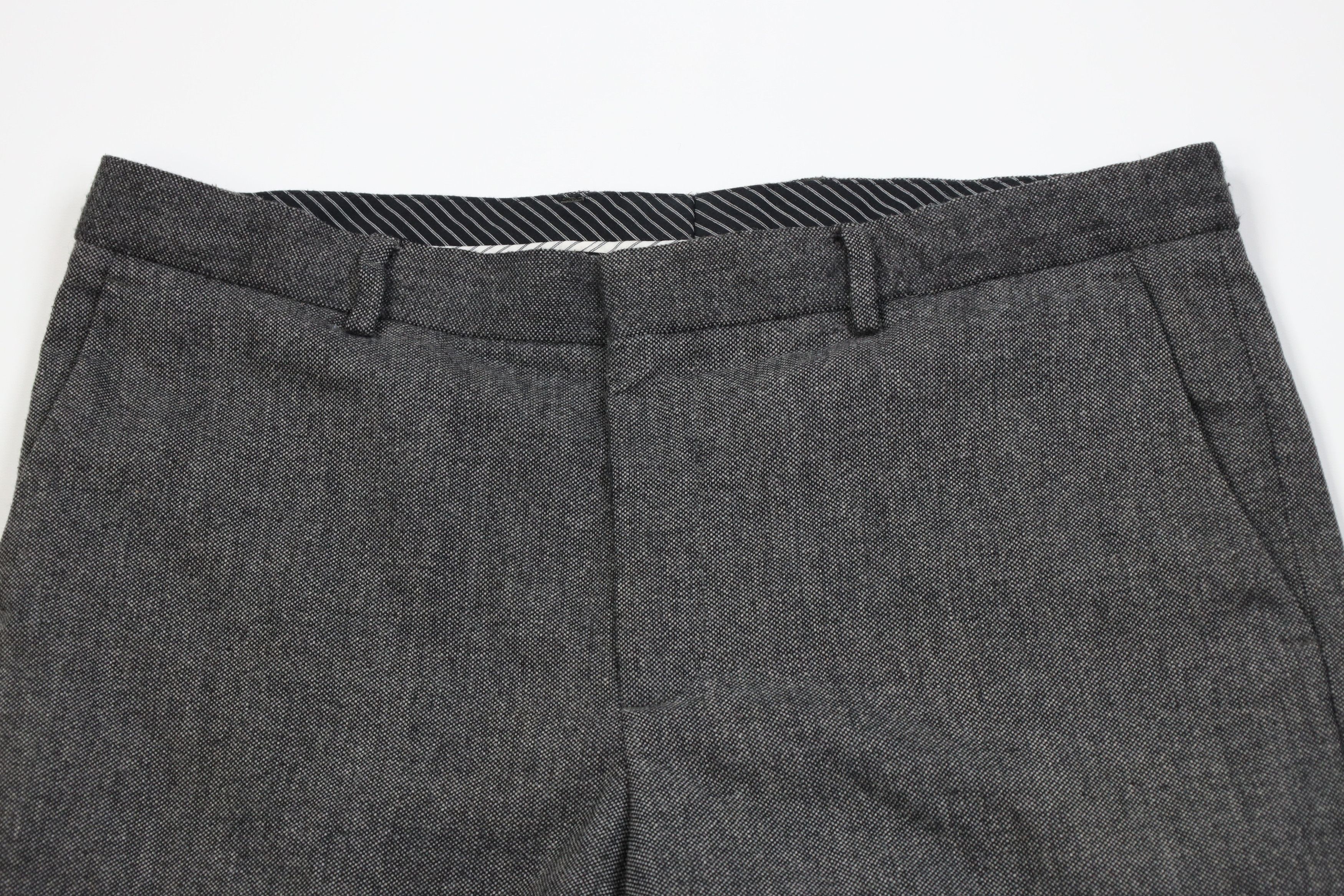 Express Express Flannel Wool Blend Knit Wide Leg Chino Pants Gray Size US 36 / EU 52 - 2 Thumbnail