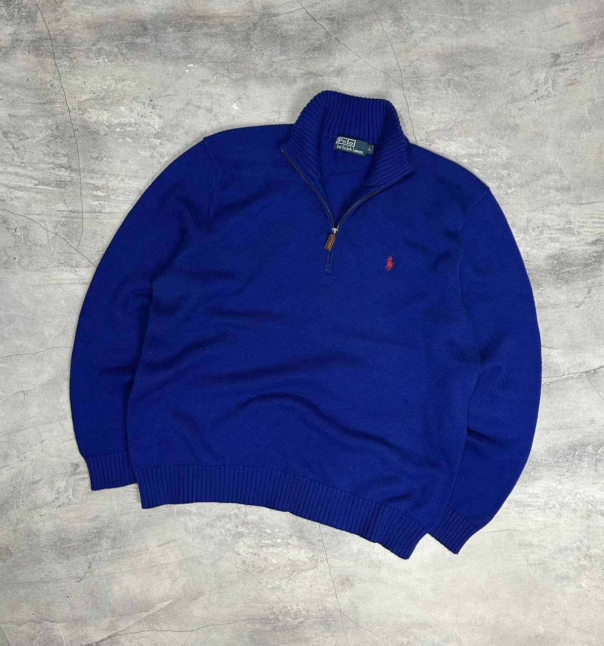 Polo Ralph Lauren × Vintage Vintage Polo Ralph Lauren 1/3 zip sweatshirt Rare Size US L / EU 52-54 / 3 - 1 Thumbnail
