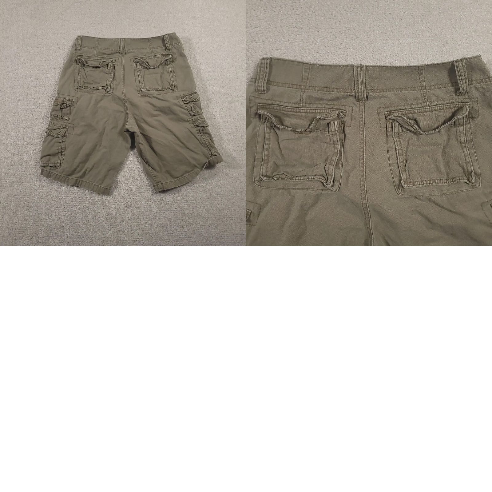 Ocean Pacific OP Cargo Shorts Mens 32 Green Multi Pocket Utility Cotton Casual Size US 32 / EU 48 - 8 Thumbnail