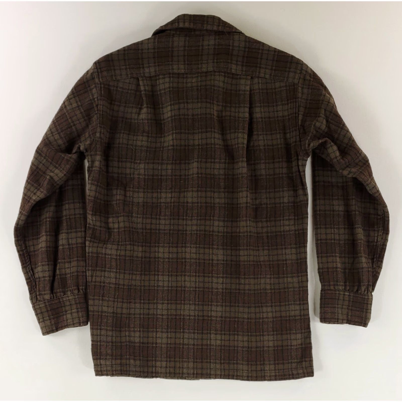 Pendleton VINTAGE Pendleton Board Shirt VTG 60s Loop Collar Brown Plaid Mens S Shirt Regular Long Sleeve Brown Plaid Mens S Size US S / EU 44-46 / 1 - 5 Thumbnail