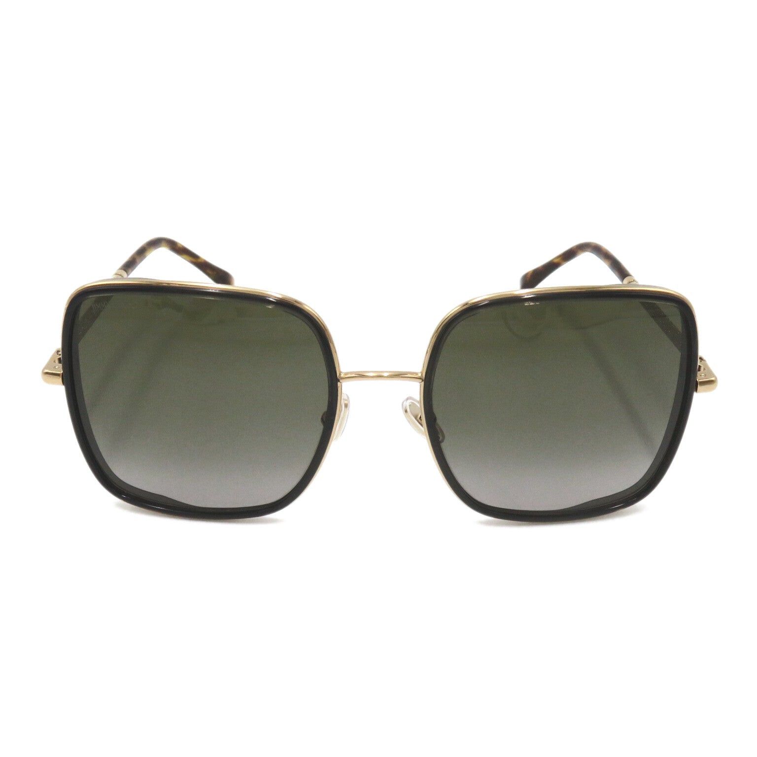 Jimmy Choo Jimmy Choo Sunglasses Stainless Steel Brown Gold Grey Smoke Lenses Size ONE SIZE - 1 Thumbnail