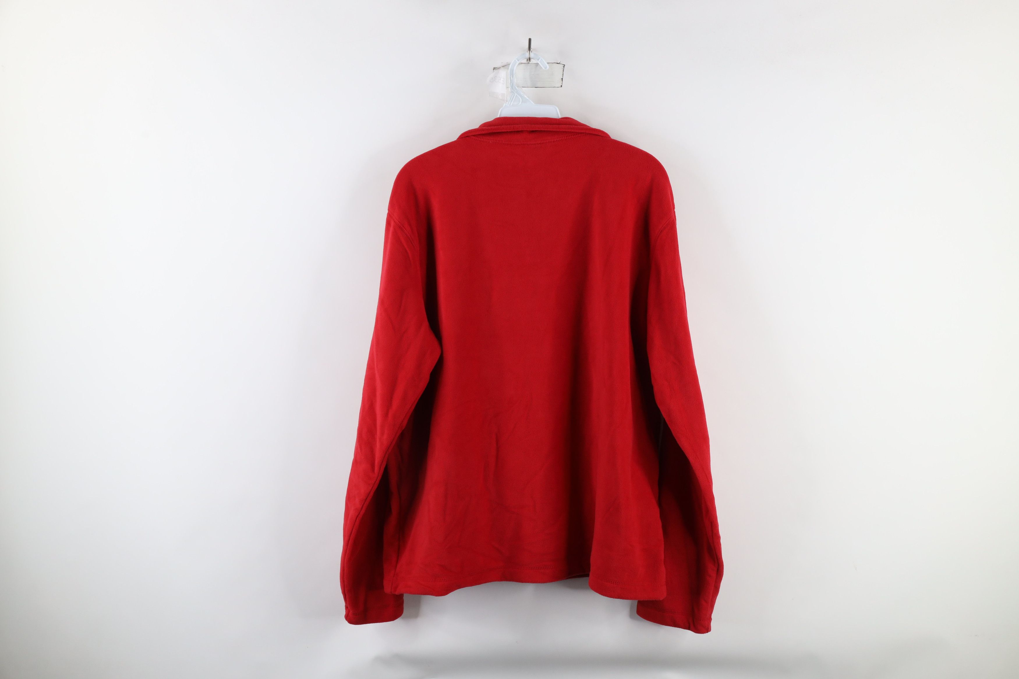 Lands' End × Vintage New Lands End Half Zip Fleece Pullover Sweater Red Polyester Size US L / EU 52-54 / 3 - 8 Thumbnail