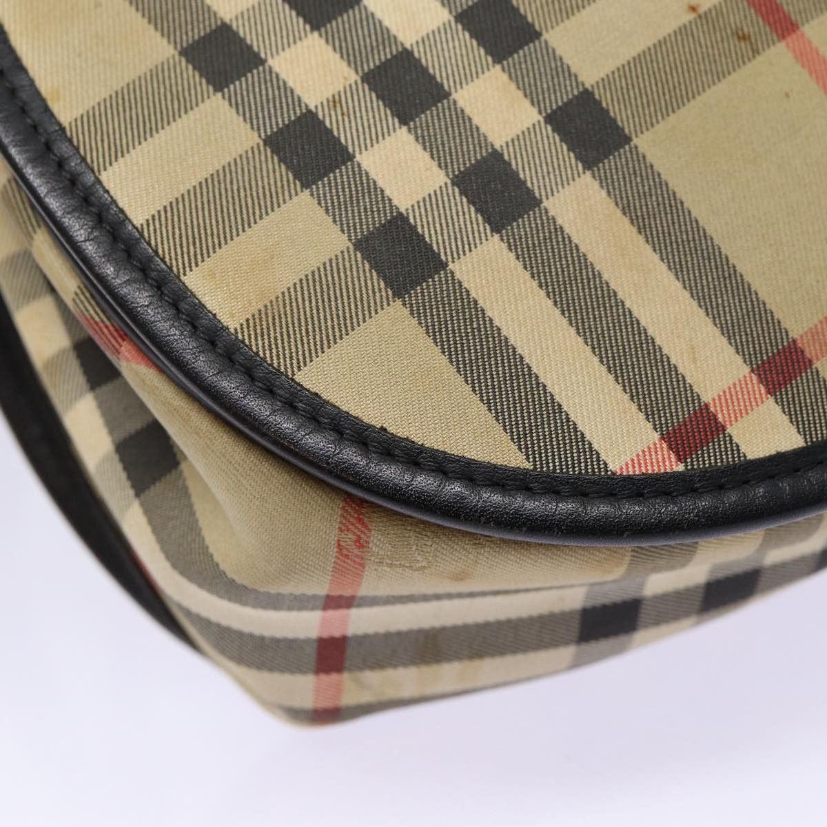 Burberry Burberry Nova Check Shoulder Bag Canvas Beige Black Silver Size ONE SIZE - 14 Thumbnail