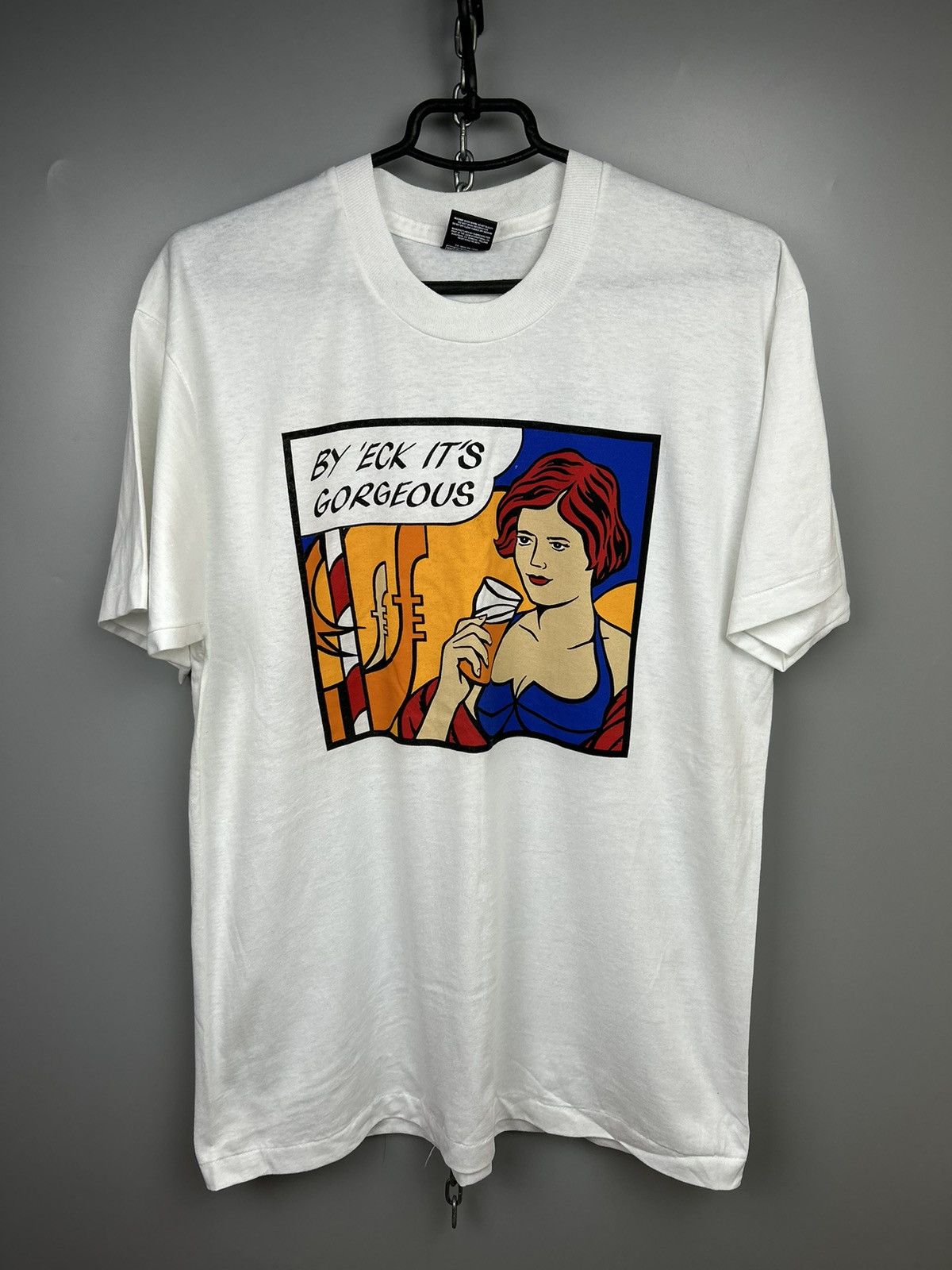 Vintage Vintage 90s Boddingtons bitter single stitch white t-shirt Size US XL / EU 56 / 4 - 2 Thumbnail