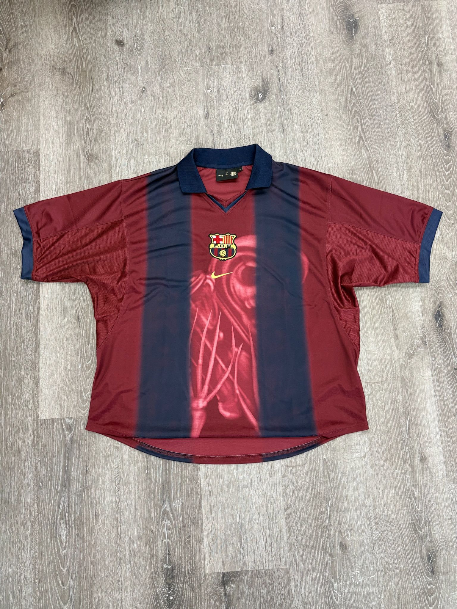 Travis Scott Travis Scott x Nike x FC Barcelona Retro 2000/01 "Home Skeleton" Jersey Size US L / EU 52-54 / 3 - 1 Thumbnail