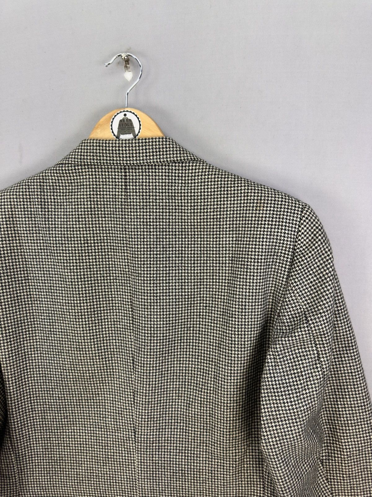 Burberry Vintage 90’s Burberrys Houndstooth Coat Jacket Size US L / EU 52-54 / 3 - 5 Thumbnail