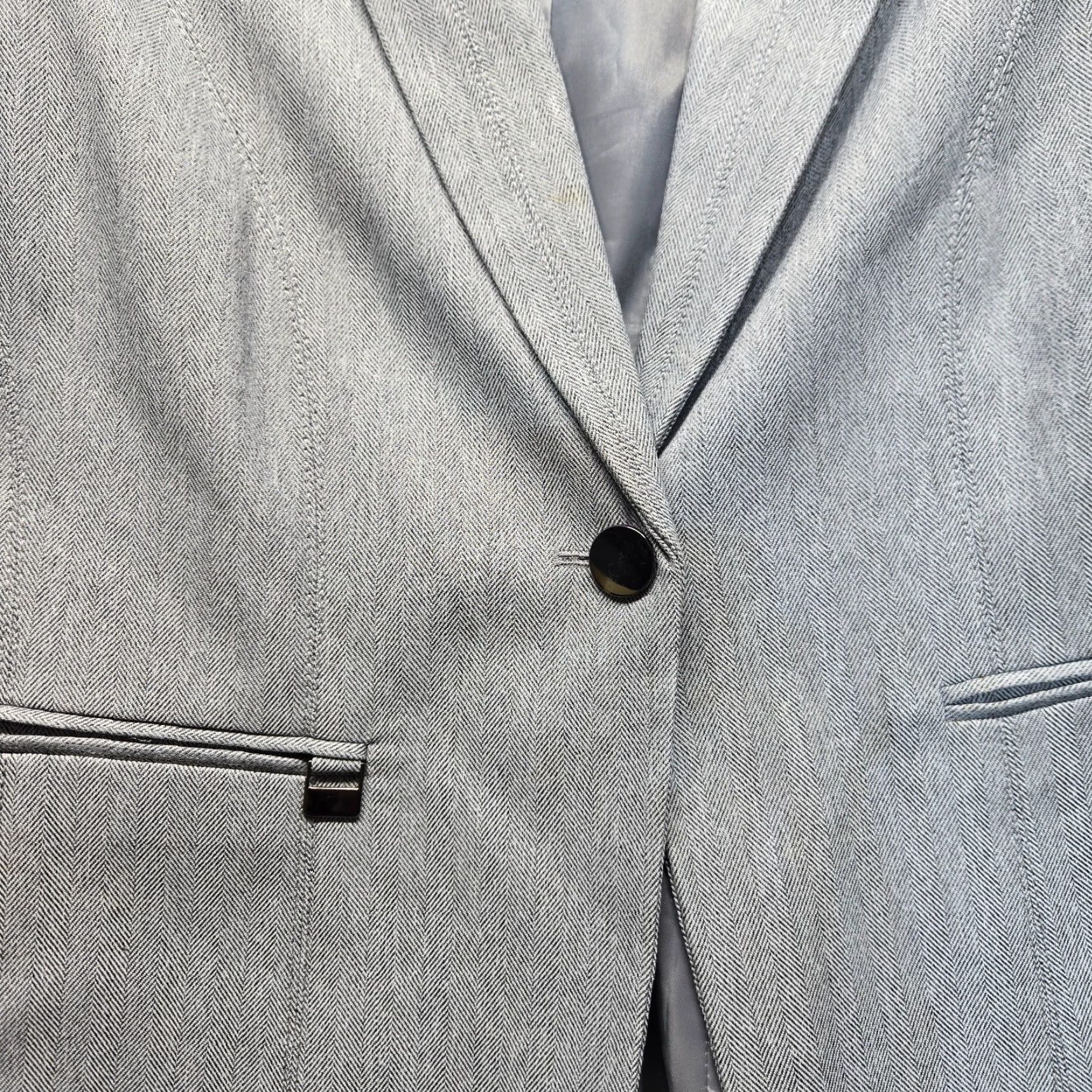 Vintage Emily Blazer Jacket Coat Gray Lining One Button Closure Adult Women's 14 Blazer Size XL / US 12-14 / IT 48-50 - 3 Thumbnail