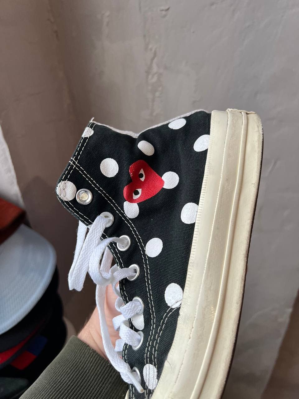 Comme des Garcons PLAY PLAY COMME DES GARCONS X CONVERSE ICONIC RED HEART SNEAKERS Size US 7.5 / IT 37.5 - 18 Thumbnail