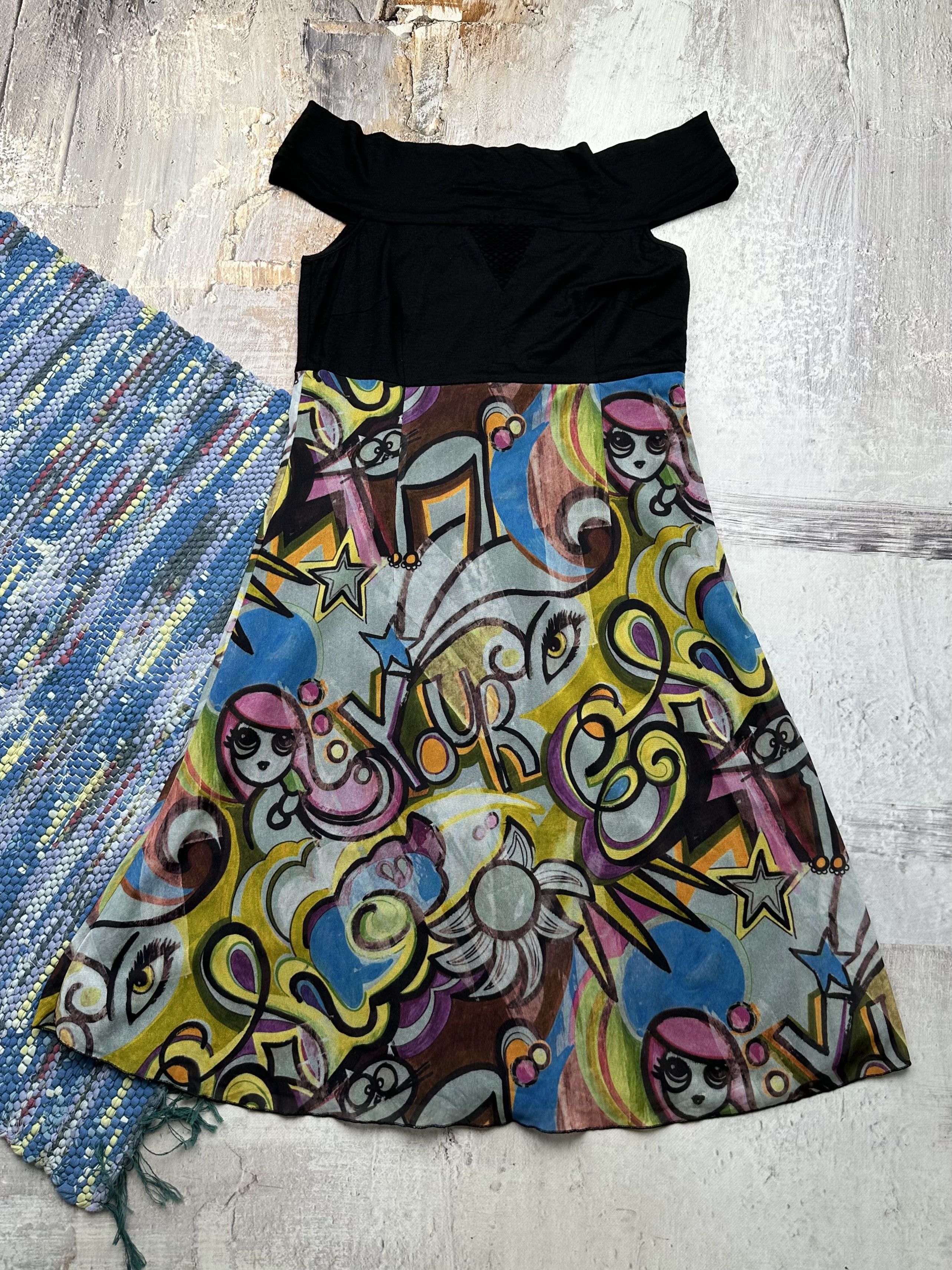 Japanese Brand Vintage Printed Dress A255(59) Size M / US 6-8 / IT 42-44 - 5 Thumbnail