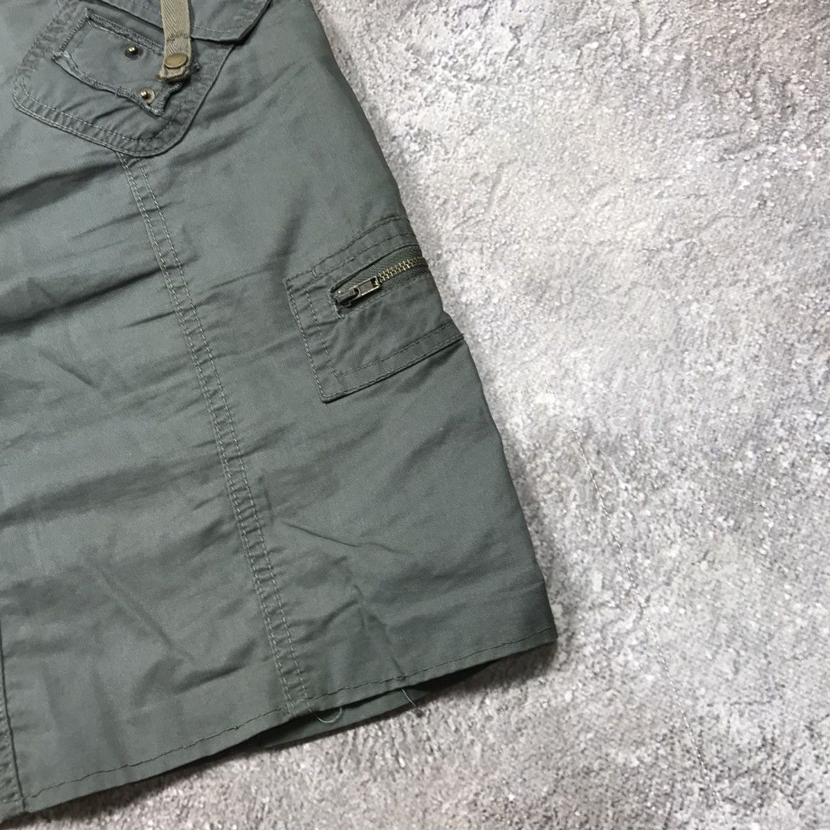 Vintage Vintage Y2K Cargo Skirt Baggy Streetwear Gorpcore Olive 32 Size 32" / US 10 / IT 46 - 4 Thumbnail