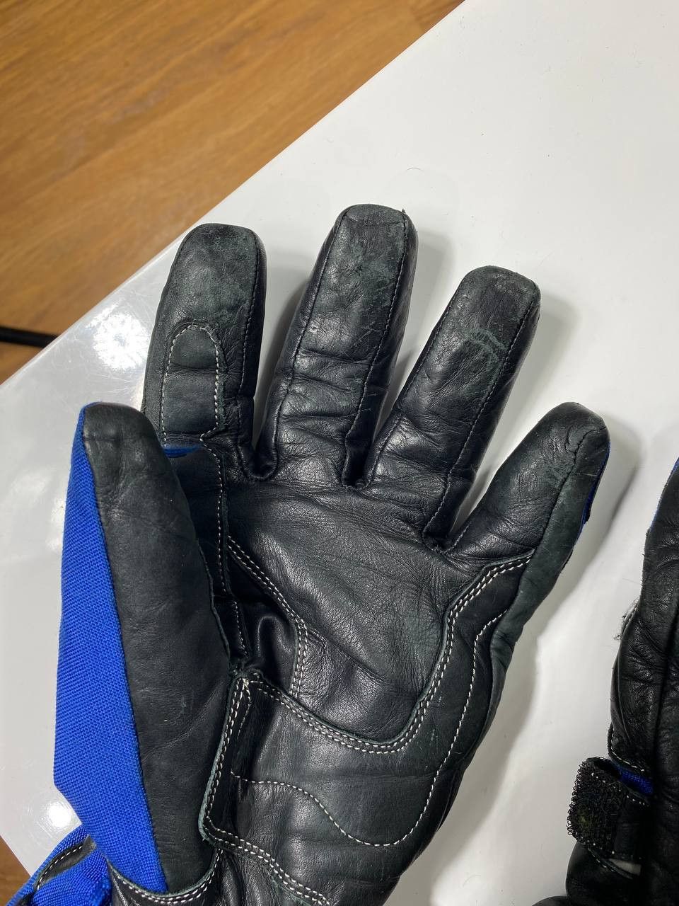 Leather Vintage moto gloves avant garde leather y2k Size ONE SIZE - 10 Thumbnail