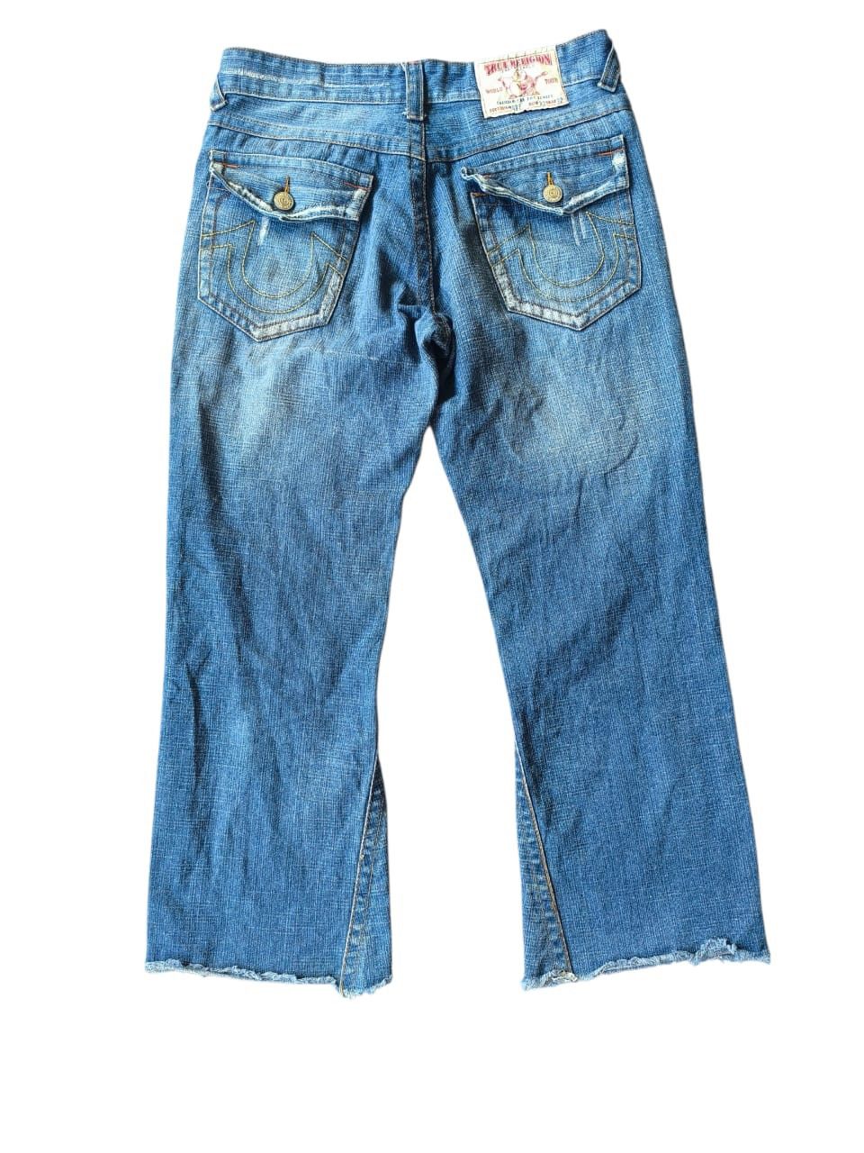 True Religion True Religion Flared Distressed Denim Size US 33 - 2 Thumbnail