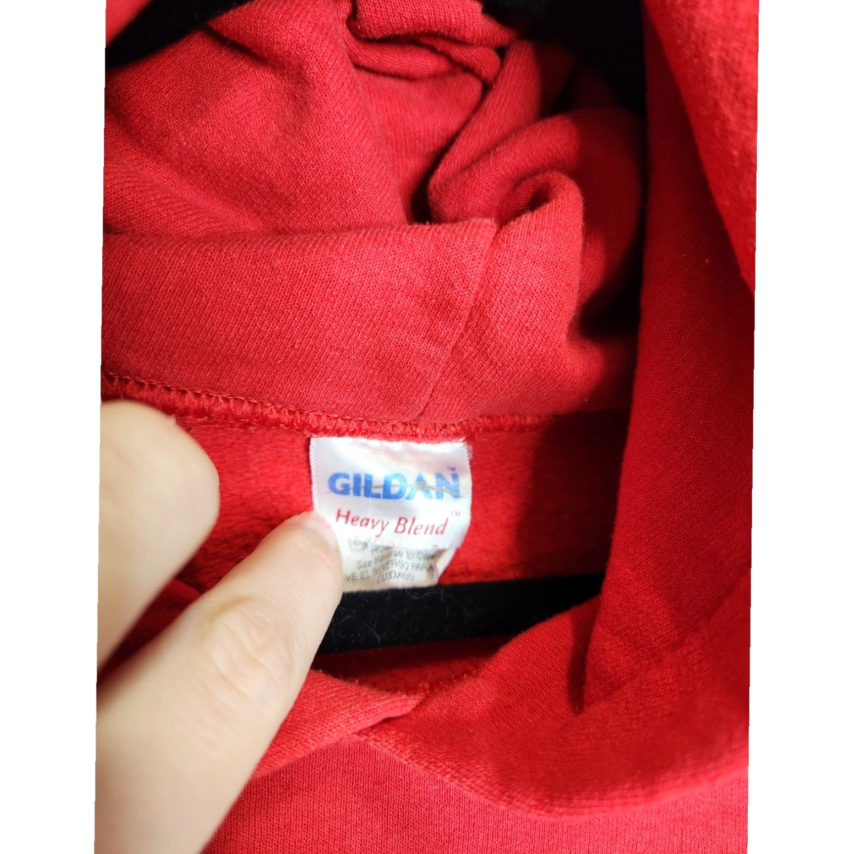 Gildan VINTAGE Wisconsin Badgers Hoodie Sweatshirt 2XL Red Mens Pullover Giant Y2K Oversized Size US XXL / EU 58 / 5 - 4 Thumbnail