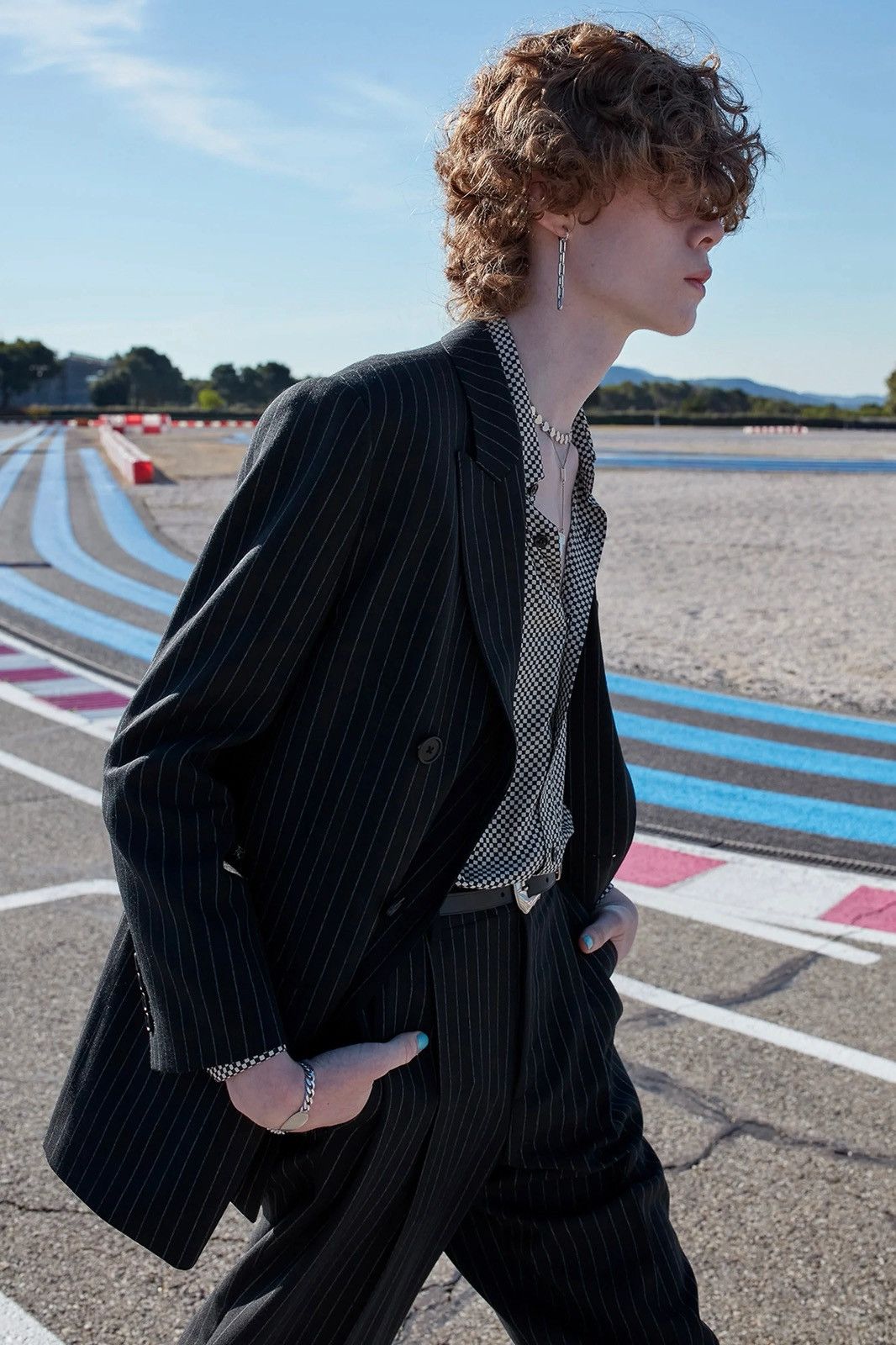 Celine CELINE BY HEDI SLIMANE 21SS RUNWAY BLAZER AND PANTS SUITS Size 44R - 4 Thumbnail