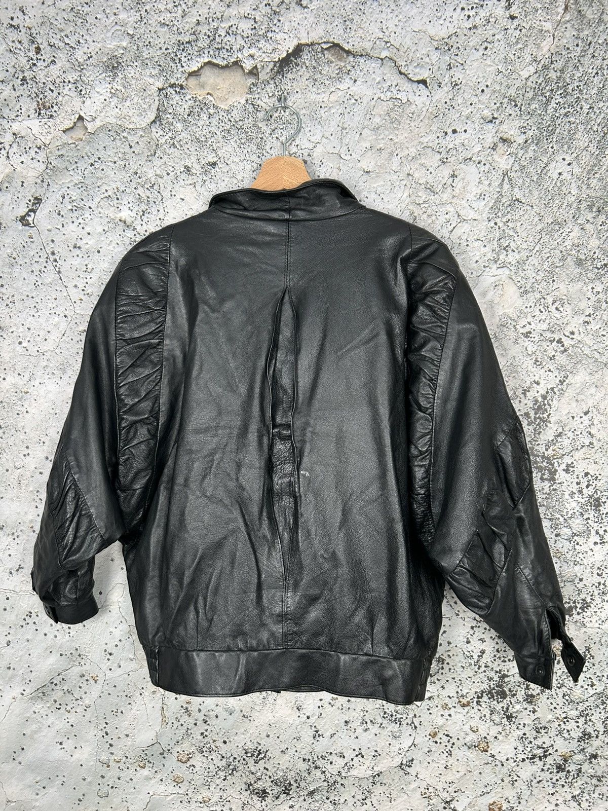 Genuine Leather Vintage Genuine Leather Black Avant Garde Jacket Grunge Size US M / EU 48-50 / 2 - 4 Thumbnail