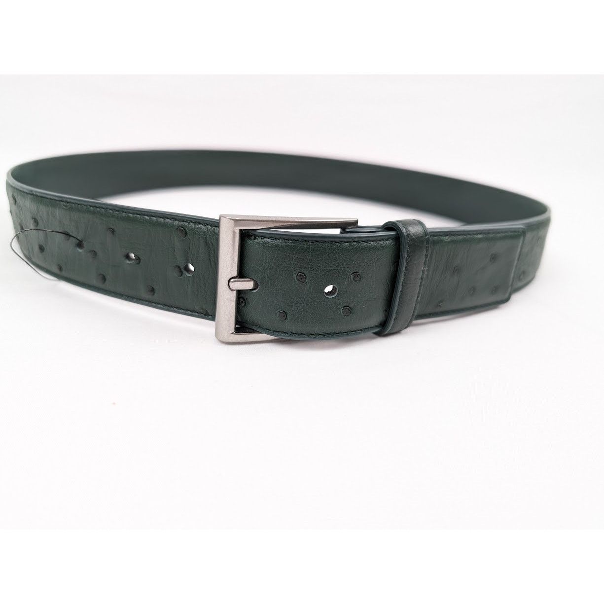 Bottega Veneta o1rshd1 Size: 90 / Struzzo/Light Calf Belt in Pine Green Size ONE SIZE - 11 Thumbnail