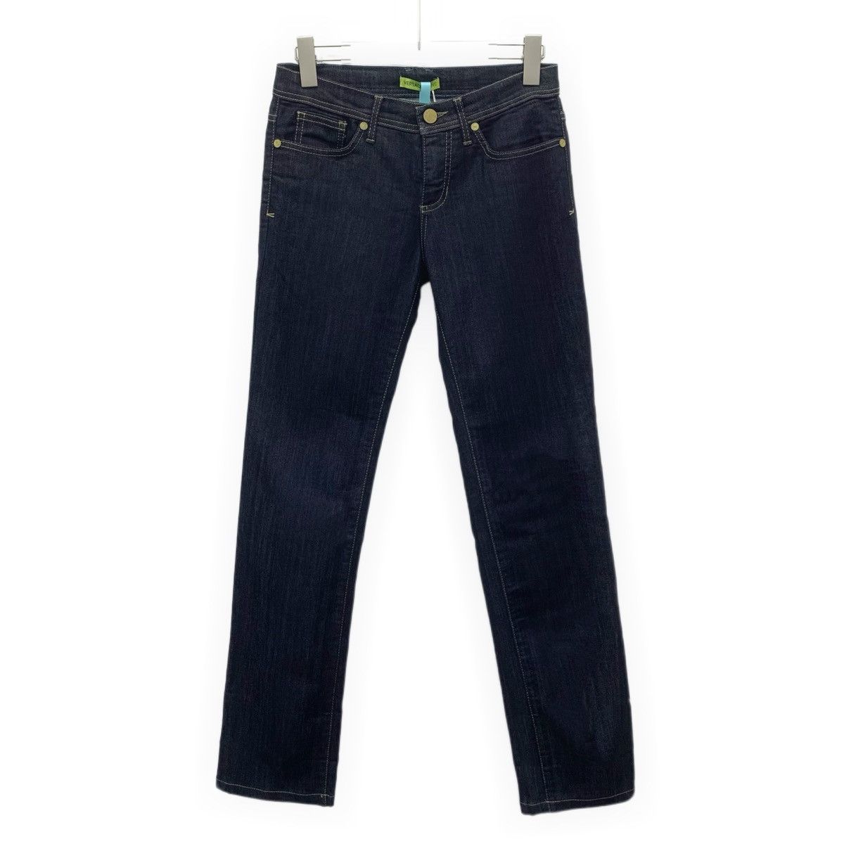 Versace Versace Dark Blue Cotton Casual Denim Pants K26WX Size 27" / US 4 / IT 40 - 1 Thumbnail
