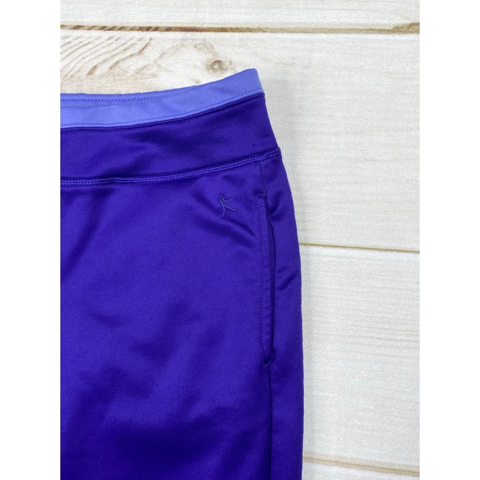 Vintage VINTAGE Danskin Now Sweatpants Womens M Purple Drawstring Waist Lounge Stretch Lined Size 32" / US 10 / IT 46 - 2 Thumbnail