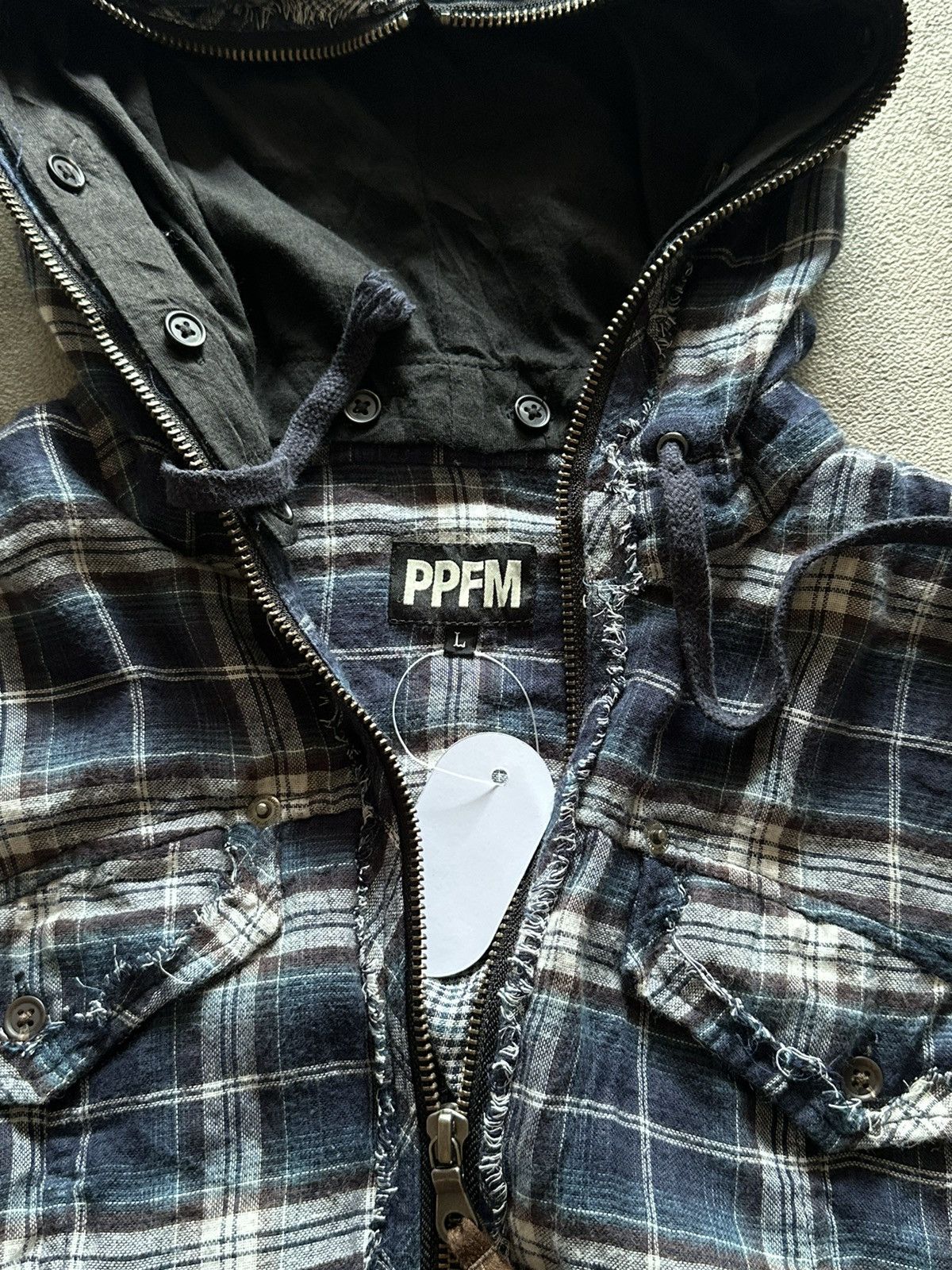 If Six Was Nine 90s Japanese PPFM Plaid Flannel Zip Up Punk LGB Jacket Size US M / EU 48-50 / 2 - 9 Thumbnail