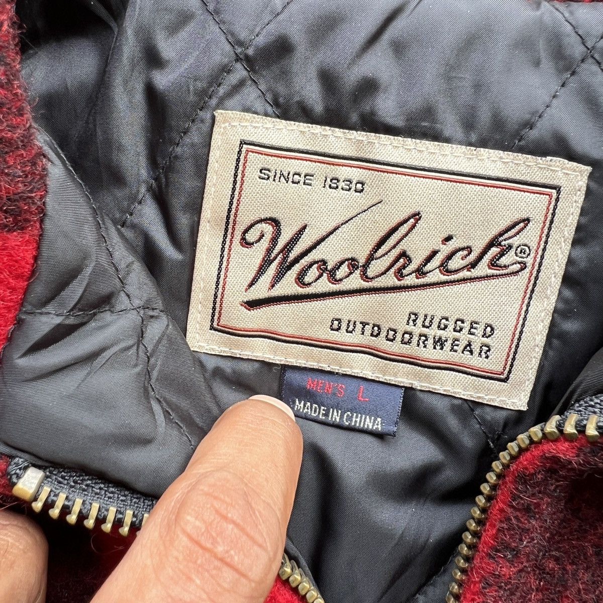 Woolrich Woolen Mills Vintage Woolrich red black buffalo-plaid wool jacket quilted Size US L / EU 52-54 / 3 - 12 Thumbnail