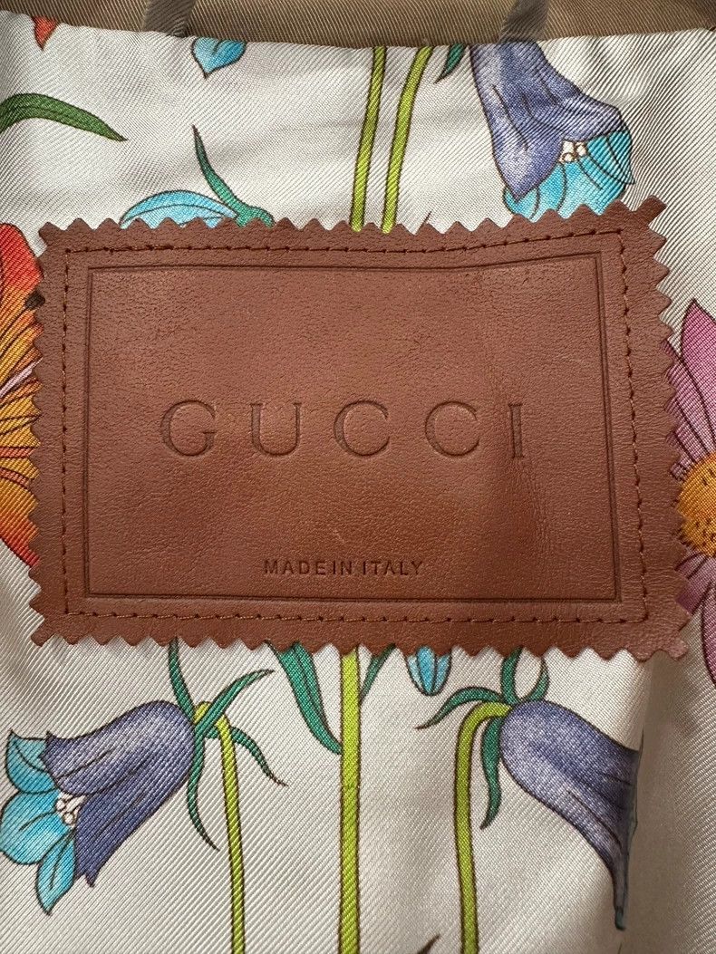 Gucci Gucci Size 38 Rhinestone tiger head embroidery petal khaki Size US XXS / EU 40 - 4 Thumbnail