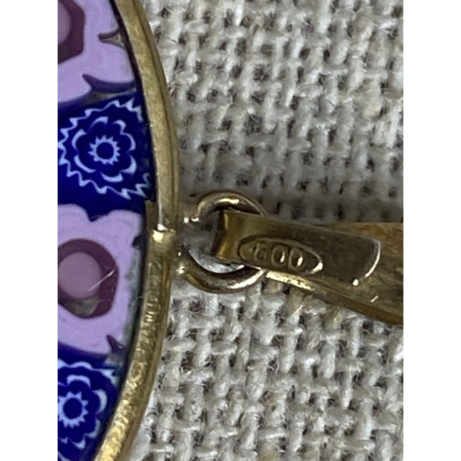 Vintage Vintage Marked 800 Silver Gold Vermeil Millefiori Pendant Size ONE SIZE - 8 Thumbnail