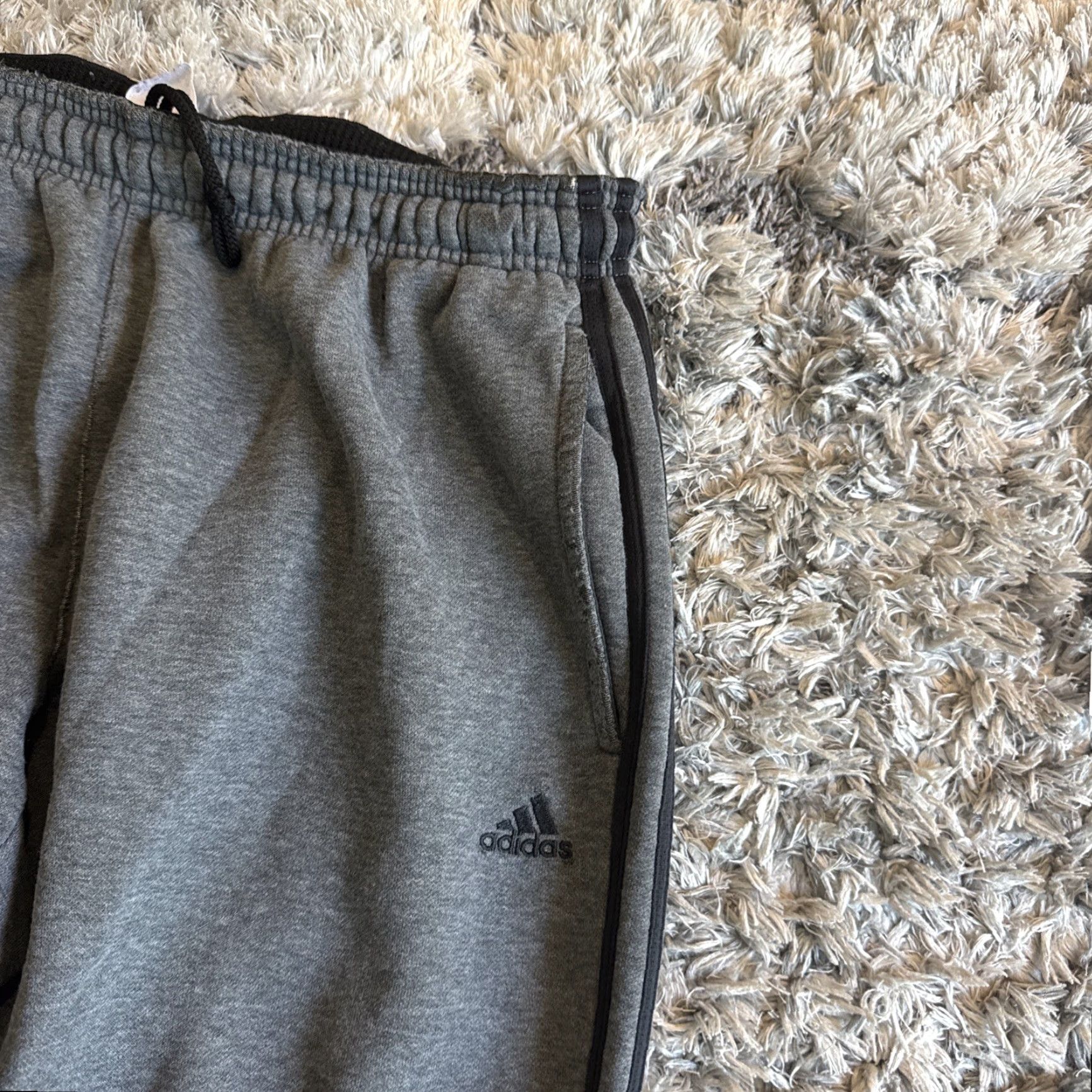 Adidas Adidas Sweatpants Men M Gray Striped Distressed 00’s HTF Thrashed Regular Pants, Activewear, 00s, Distressed, HTF, Gray, M, Adidas Size US 31 - 4 Thumbnail