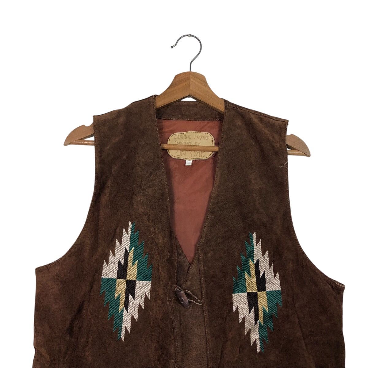 Japanese Brand Vintage Genuine Leather Vest Chimayo Design Toyo Enterprise Size US M / EU 48-50 / 2 - 4 Thumbnail