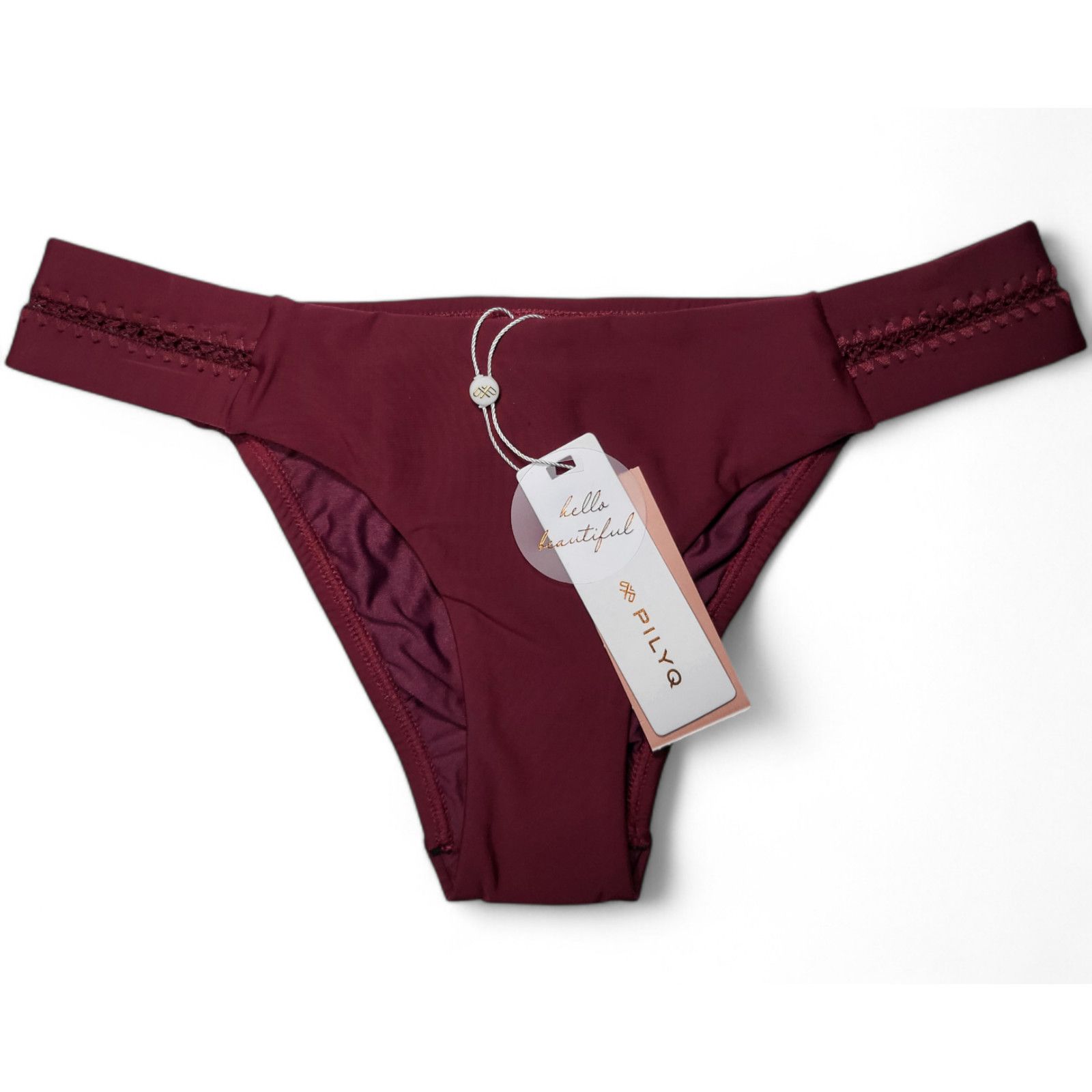 Other NWT PQ SWIM Stitched Tab Bikini Bottom Vino PILYQ Size S Size ONE SIZE - 2 Thumbnail