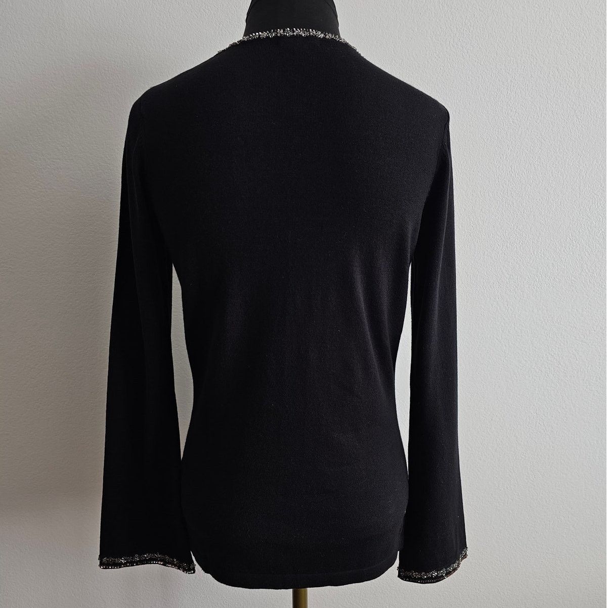 J.McLaughlin J. Mclaughlin Women's Beaded Cotton Blend Long Sweater XS Size XS / US 0-2 / IT 36-38 - 4 Thumbnail