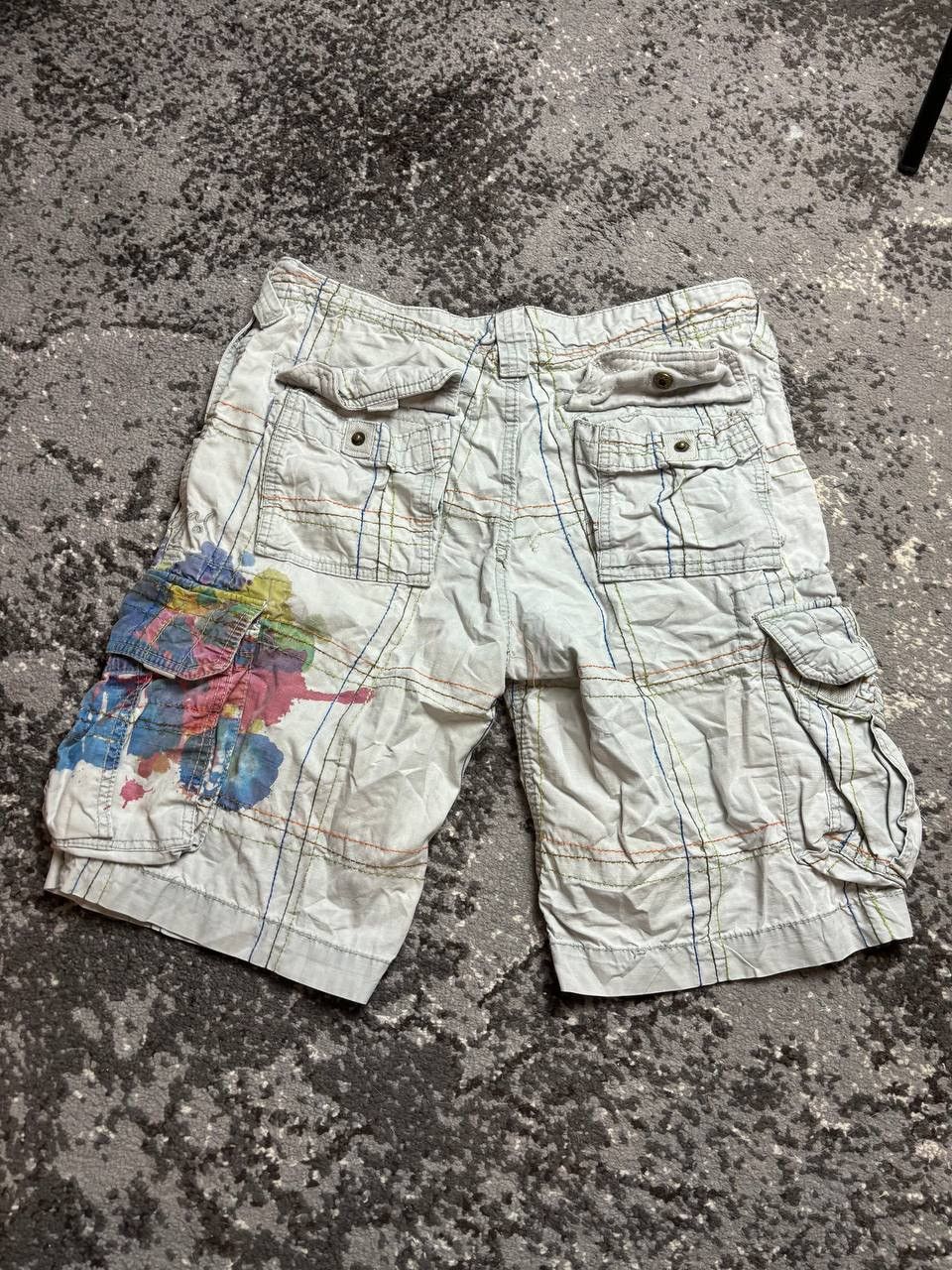 Desigual × Vintage Vintage Y2K Desigual Active Cargo Art Pocket Avantgarde Shor Size US 30 / EU 46 - 5 Thumbnail