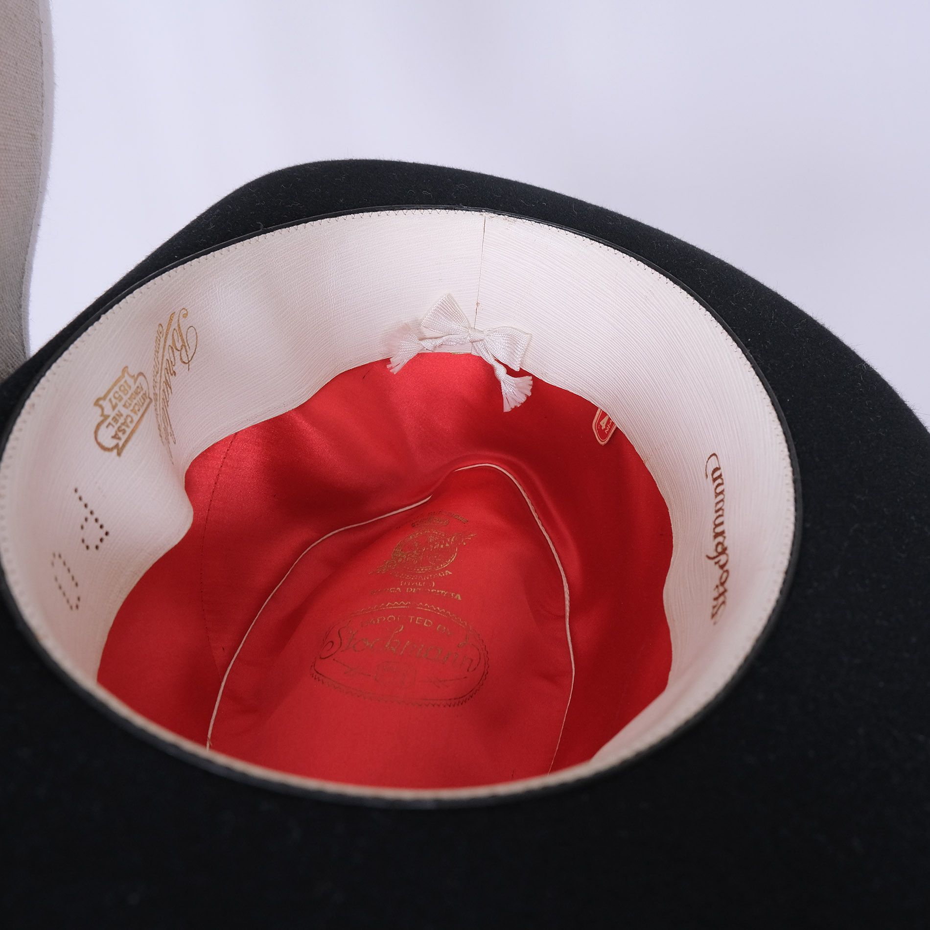 Borsalino Borsalino, black felt hat, size 57 EU, fedora, RRP 350e Size ONE SIZE - 5 Thumbnail