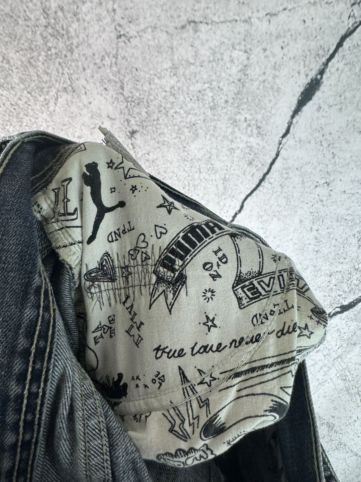 Evisu Evisu Puma distressed Vintage denim jeans size 30x32 Size US 30 / EU 46 - 8 Thumbnail